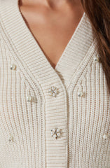 Delsie Pearl Embellished Cardigan