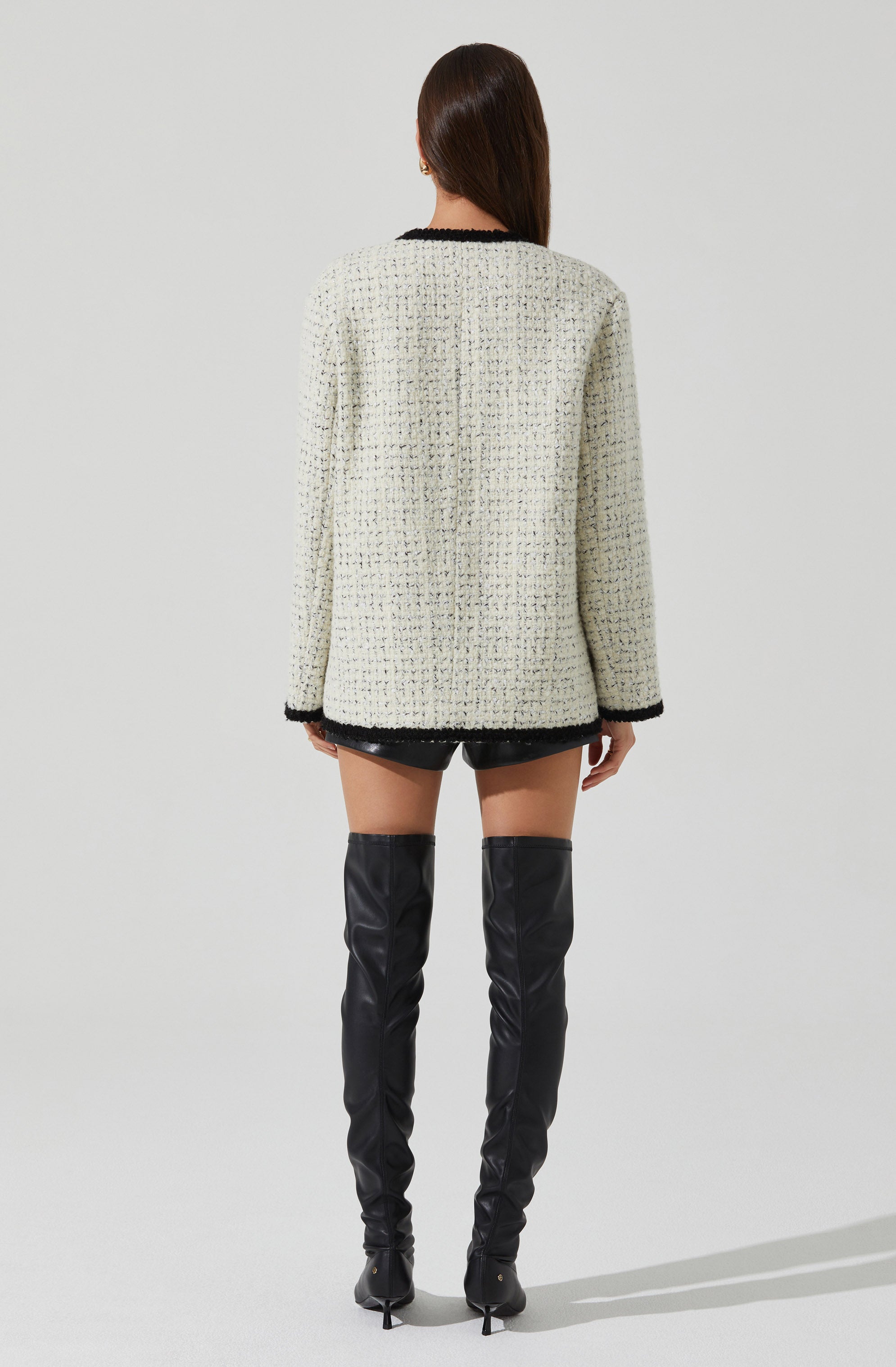 Editha Contrast Tweed Coat