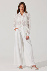 Ioannis 3D Floral Appliqu茅 Shirt