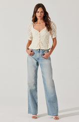 Cherian Floral Appliqu茅 Lace Top