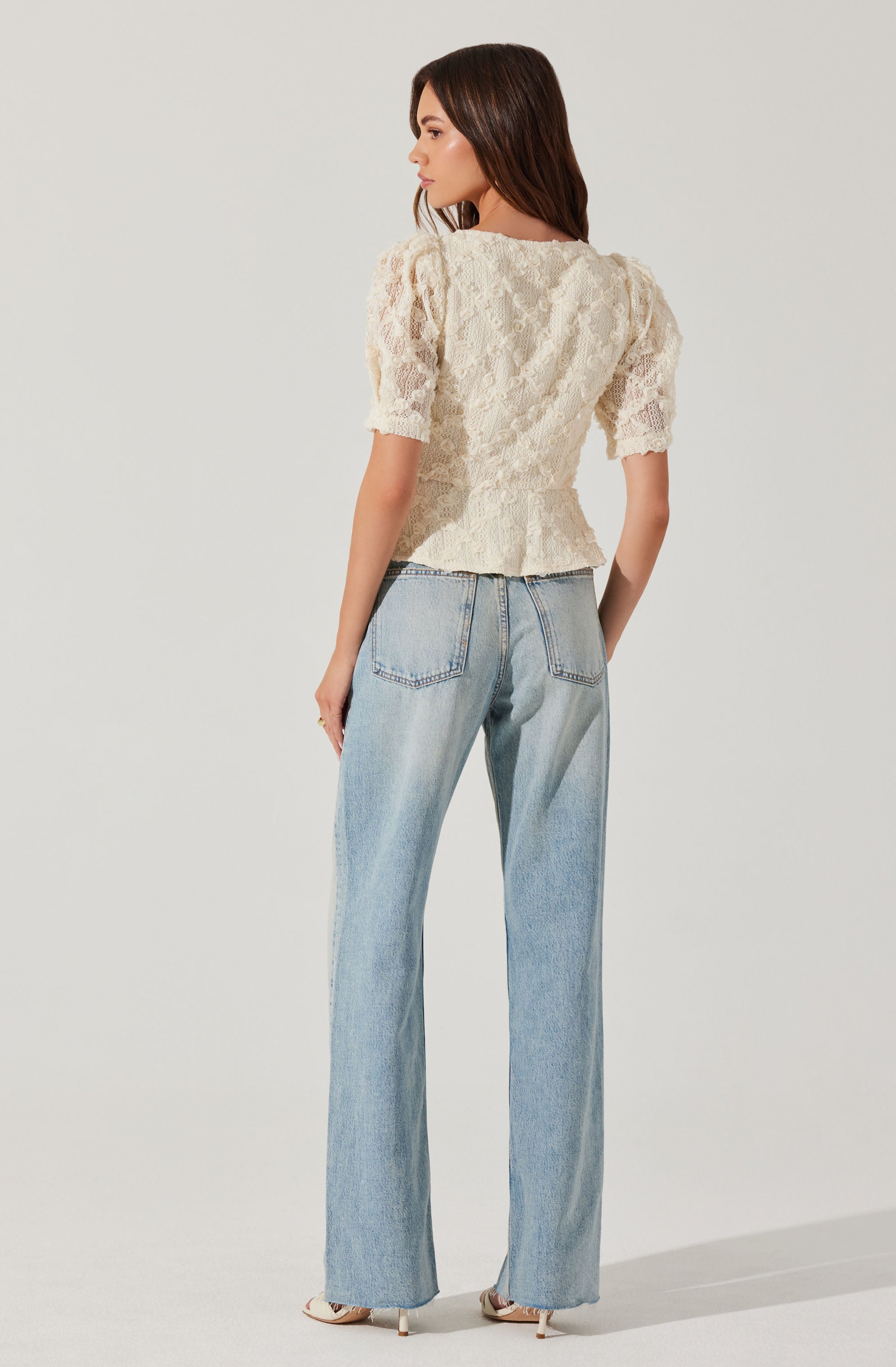 Cherian Floral Appliqu茅 Lace Top