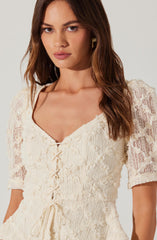 Cherian Floral Appliqu茅 Lace Top
