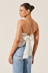 Everli Floral Appliqu茅 Camisole Top