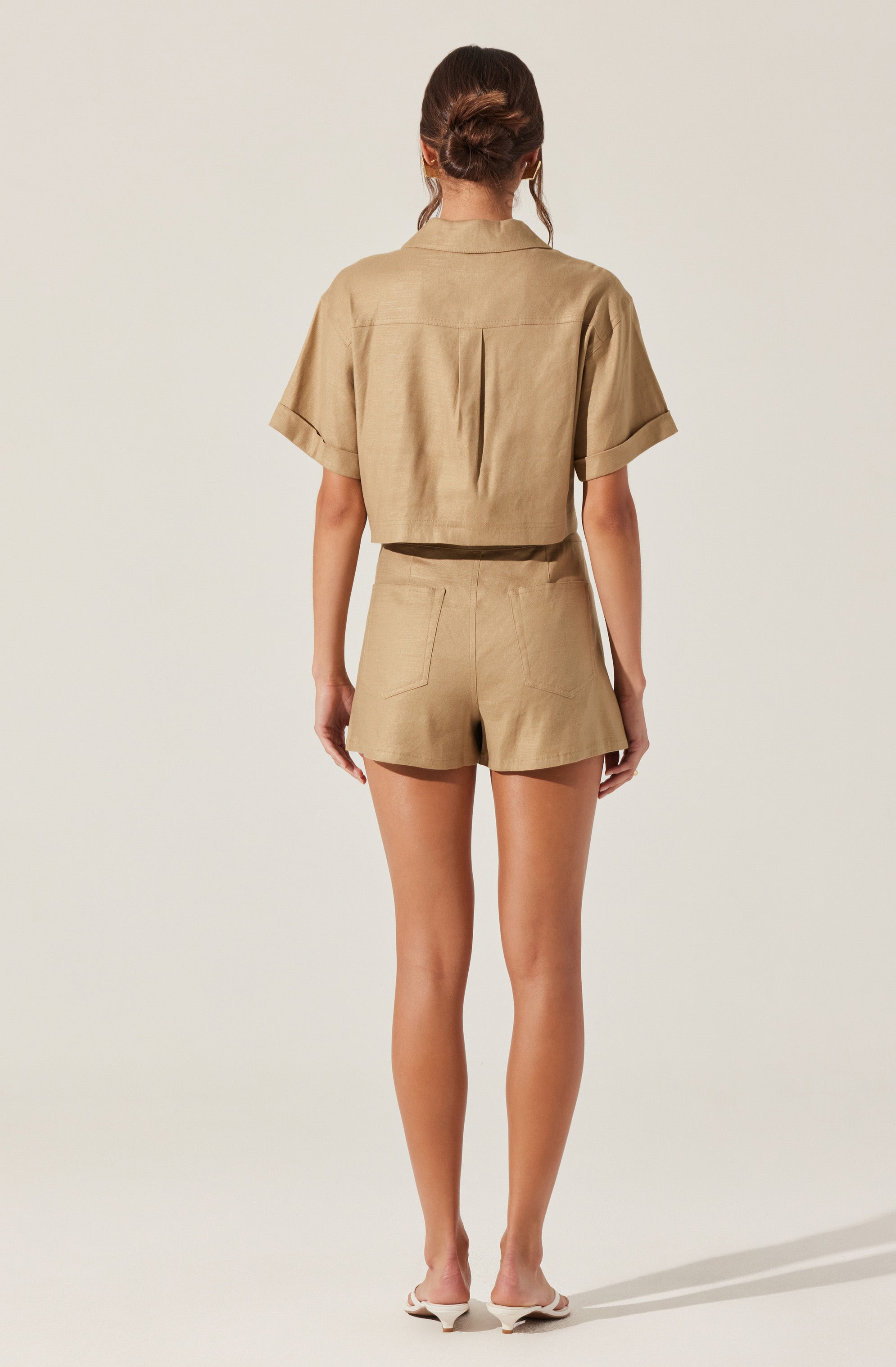 Deborah Linen Blend Safari Top
