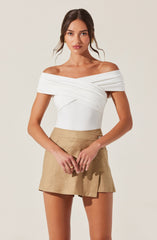Gissel Crossover Off Shoulder Bodysuit