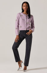 Dorothea Embellished Brushed Knit Cardigan