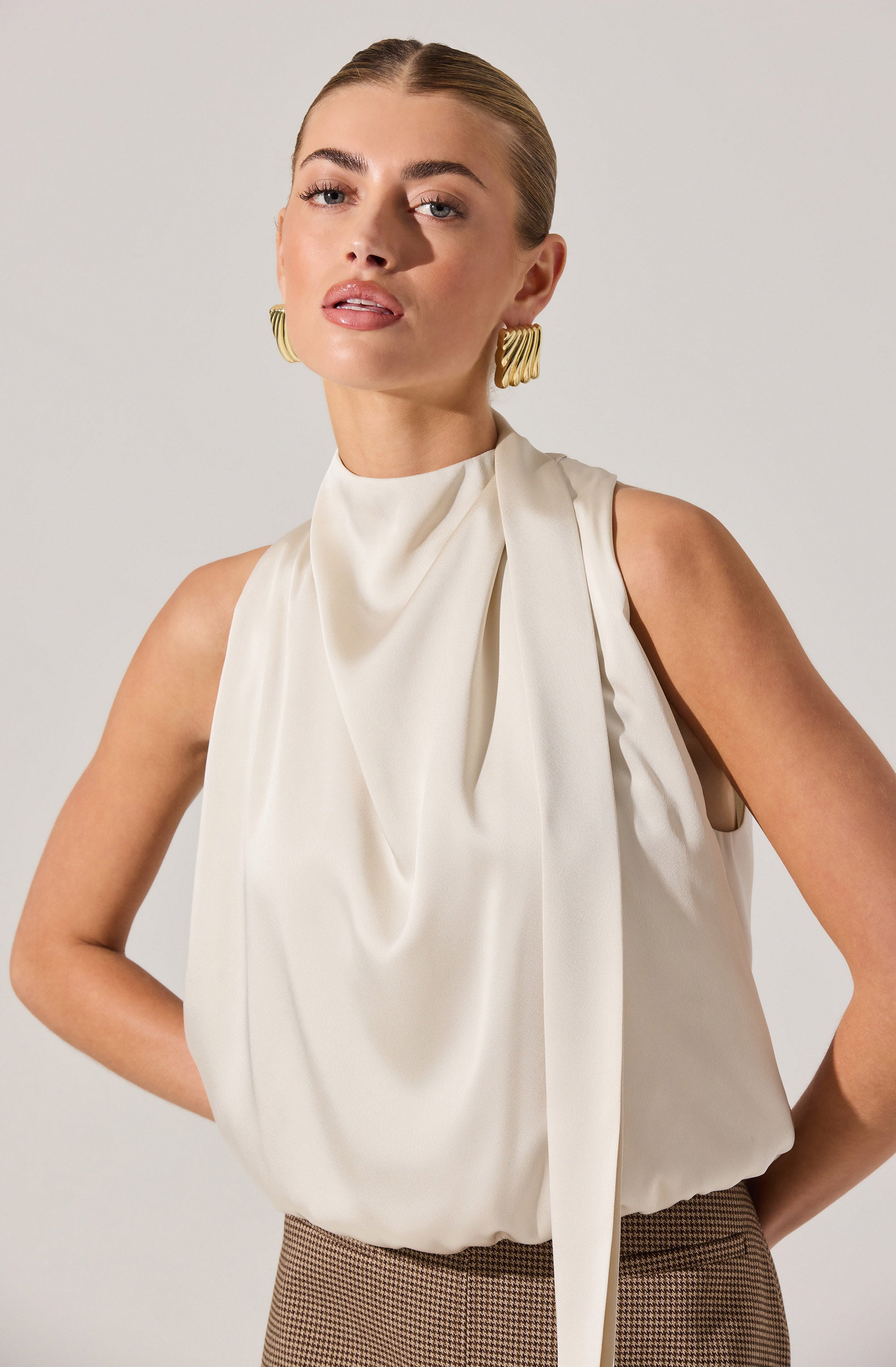 Joleisa Satin High Neck Top
