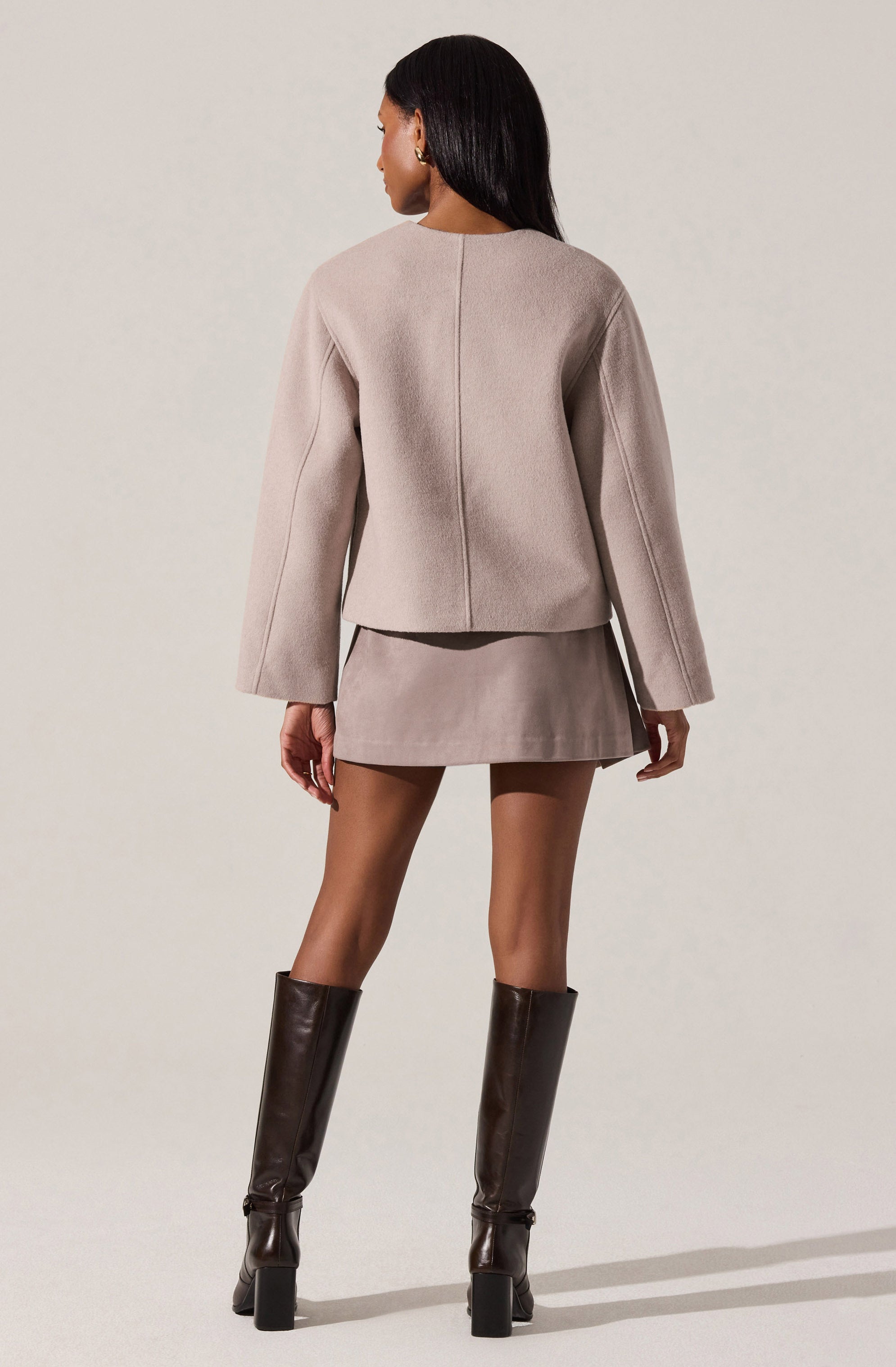 Jennah Wool-Blend Wrap Jacket