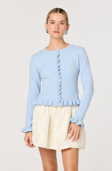 Eowyn Brushed Knit Pearl Button Cardigan