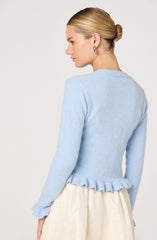 Eowyn Brushed Knit Pearl Button Cardigan