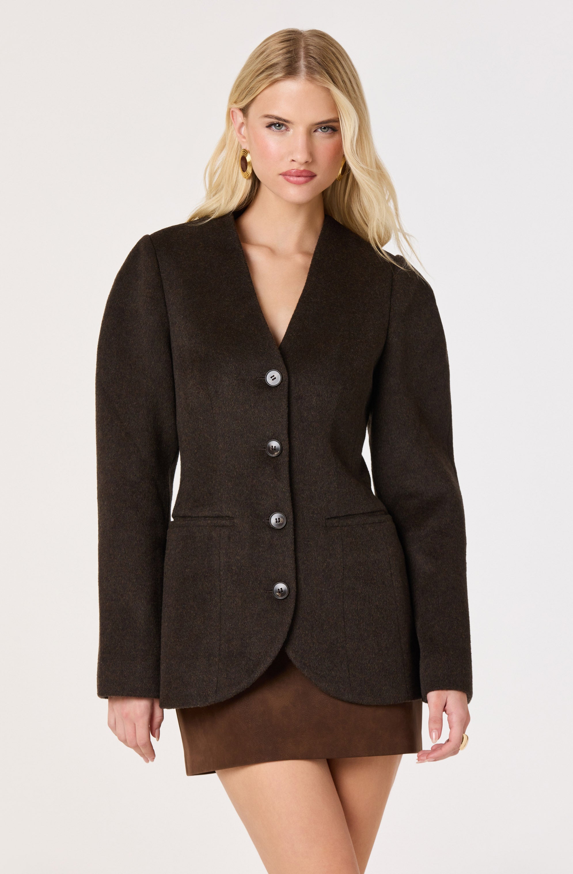 Ada V-Neck Structured Jacket