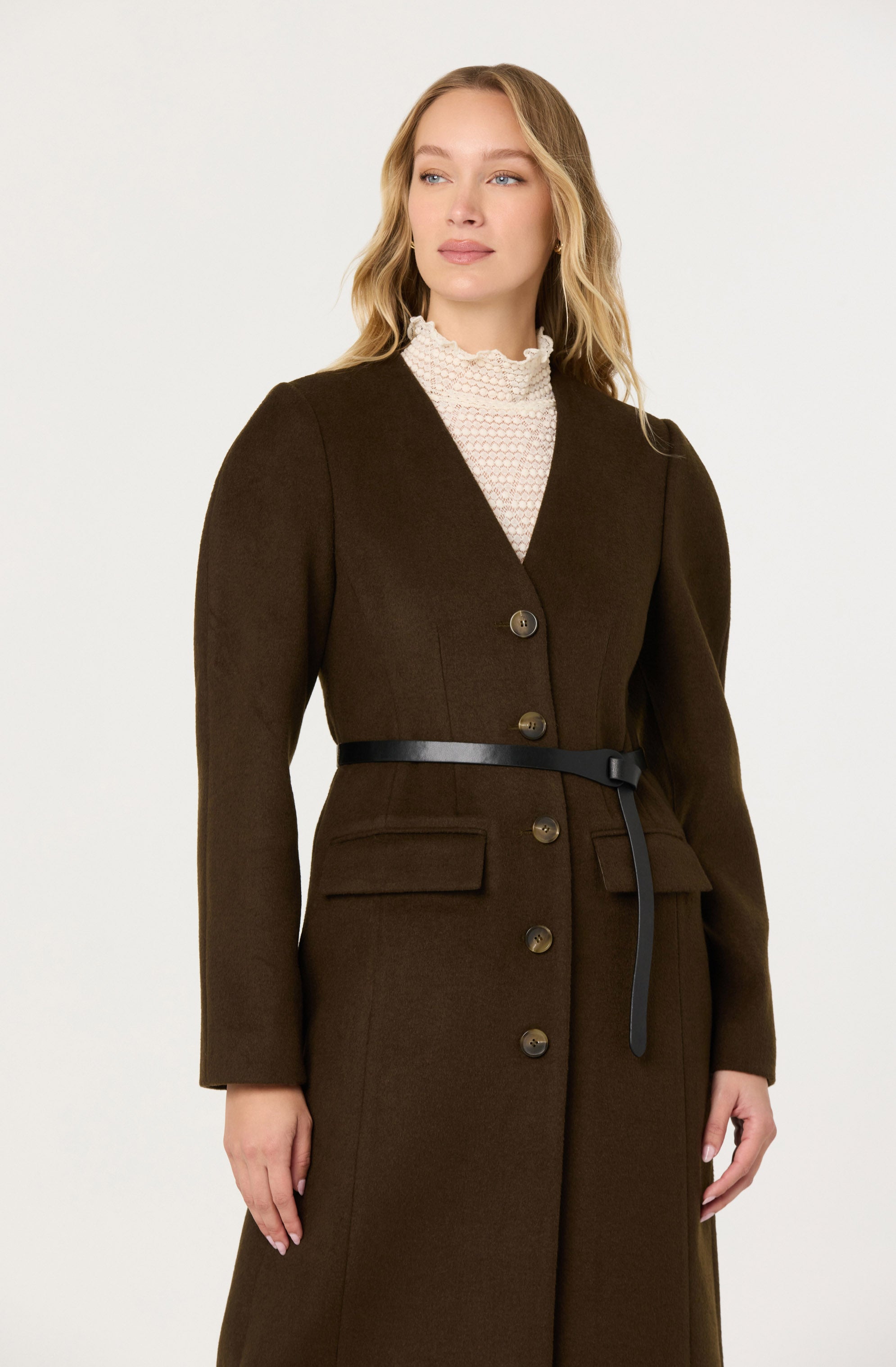 Glorimar Belted Longline Coat