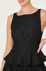 Alea Floral Textured Peplum Top