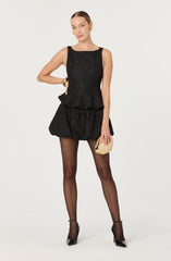 Alea Floral Textured Peplum Top