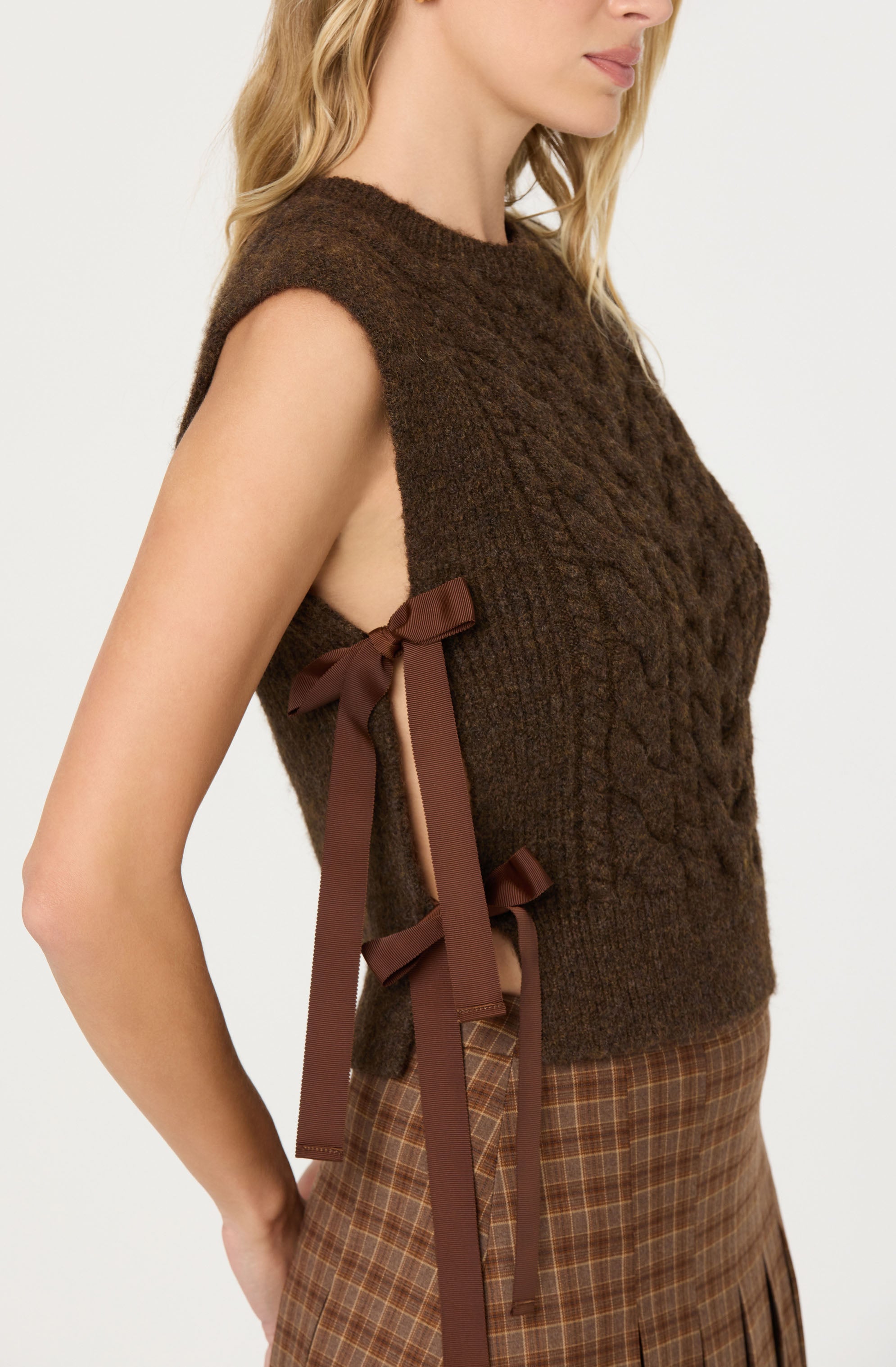 Cortney Side Tie Sweater Vest