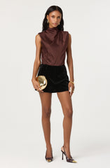 Inaya Satin Rhinestone Embellished Top