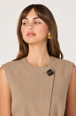 Darrien Belted Asymmetric Vest