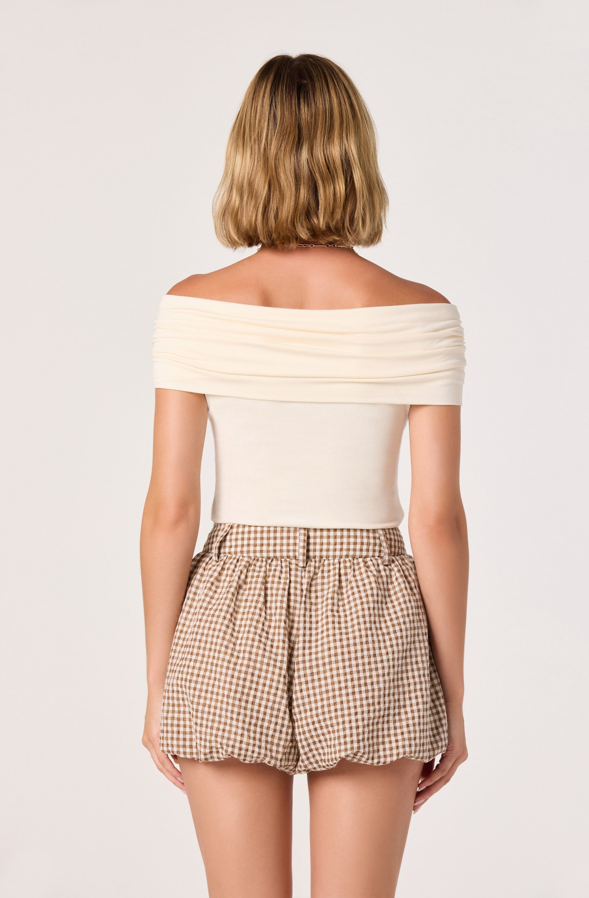 Alba Off-Shoulder Hardware Knit Top