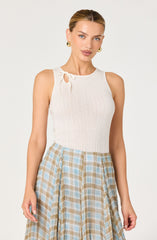 Alyse Pointelle Knit Sleeveless Top