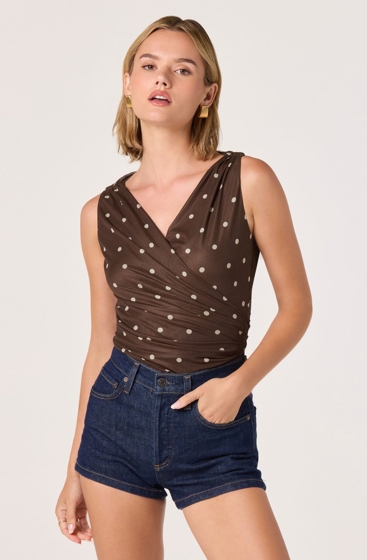 Claudia Faux-Wrap Bodysuit