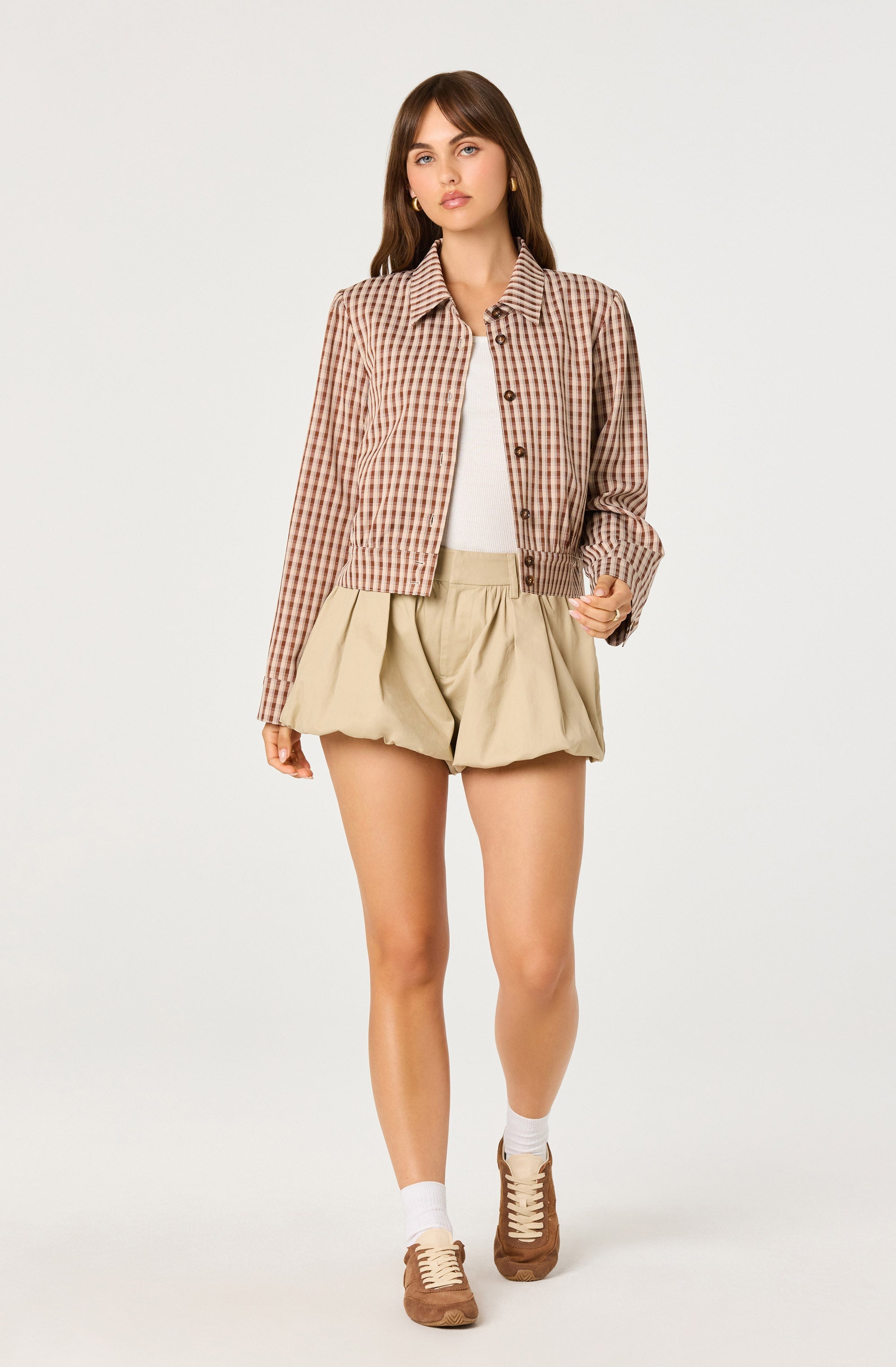 Jesse Plaid Cropped Jacket
