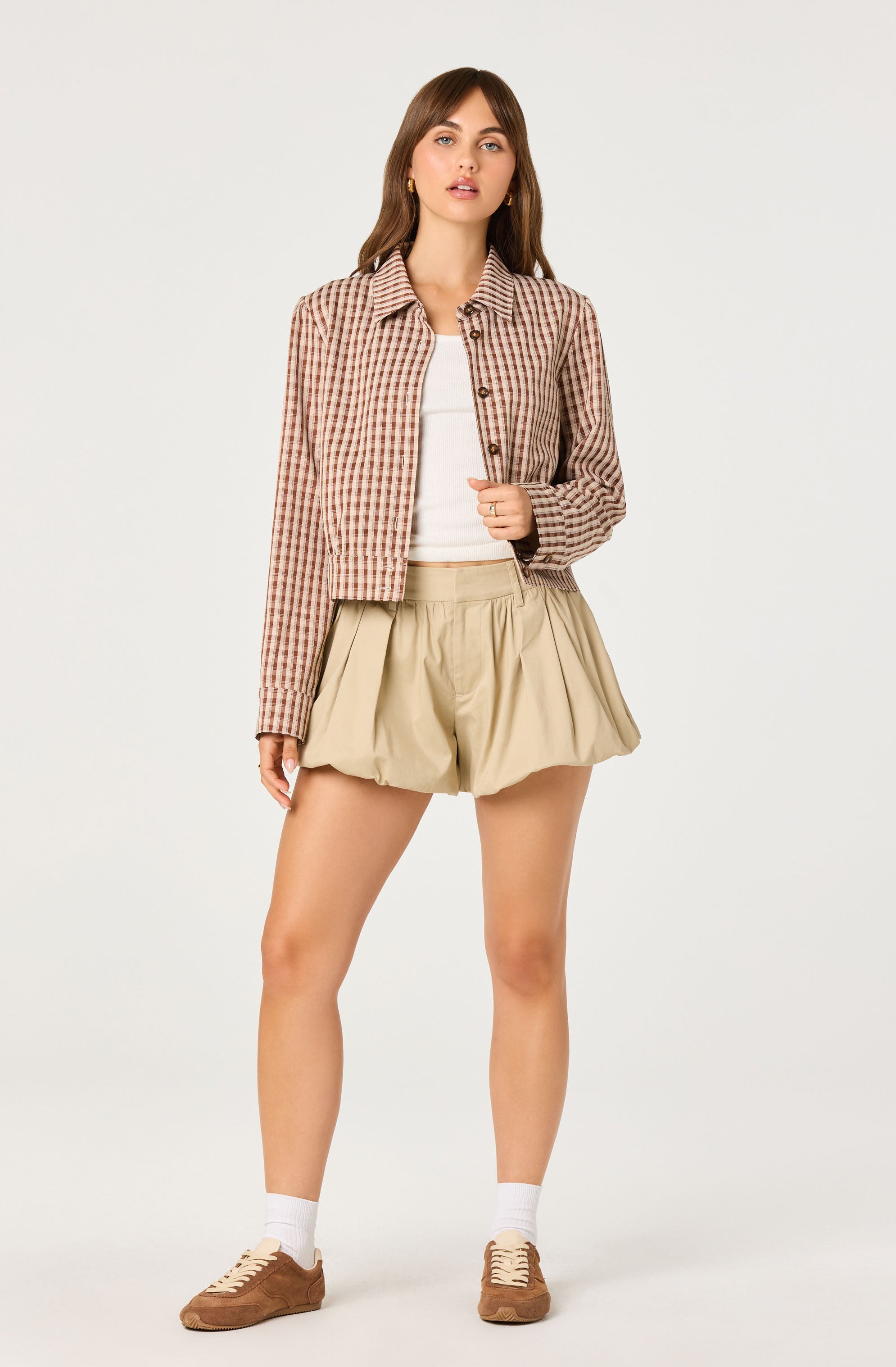 Jesse Plaid Cropped Jacket