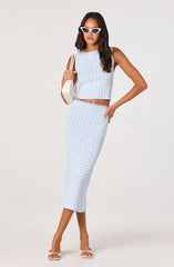 Babbett Gingham Knit Top
