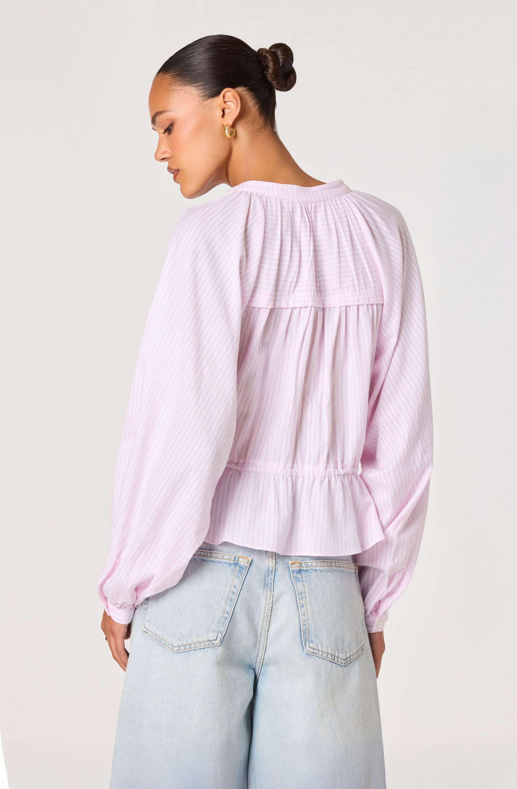 Jessalyn Striped Peasant Top