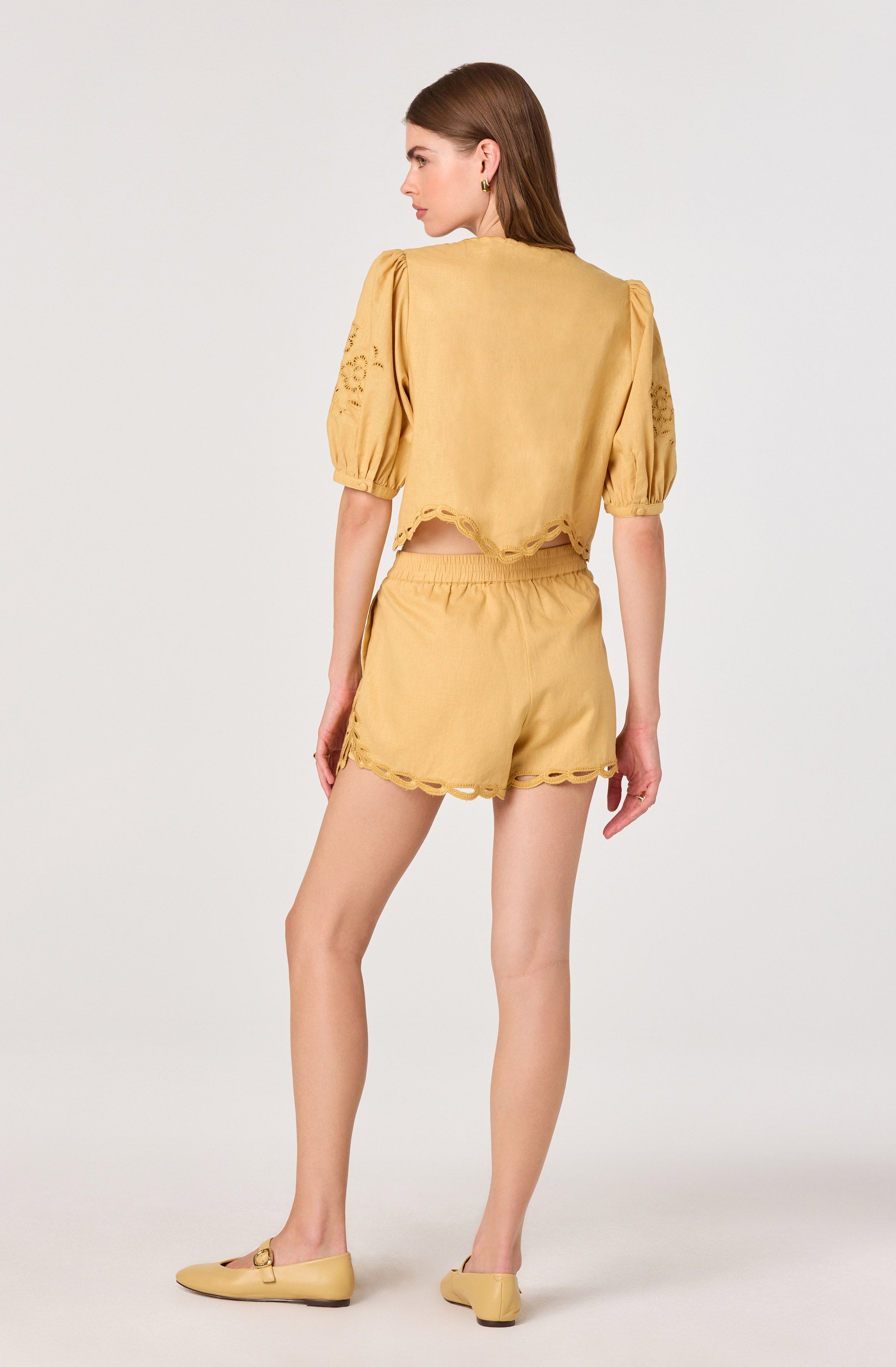Joellyn Embroidered Puff Sleeve Top