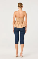 Alon Faux-Layer Bubble Peplum Top