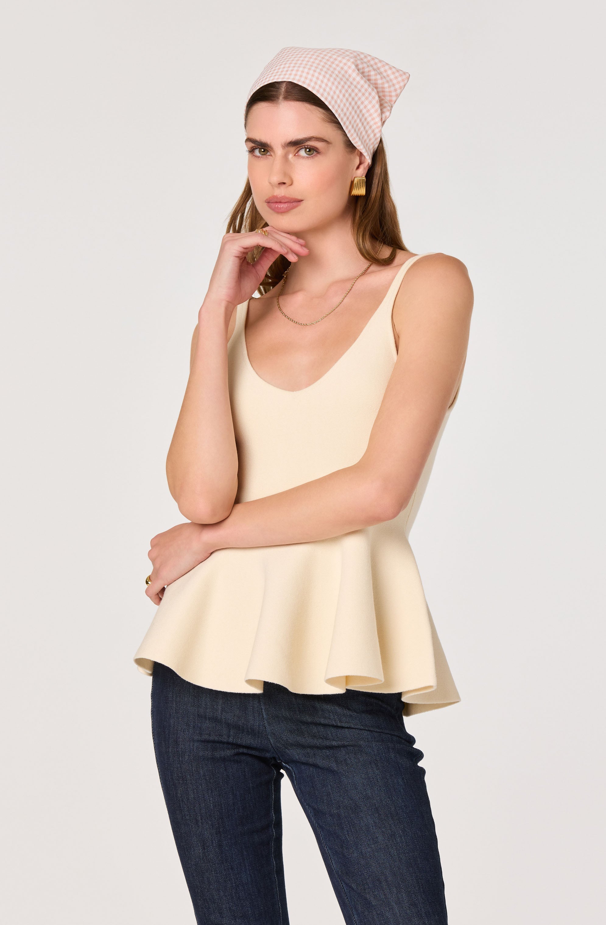 Alaya Knit Peplum Top