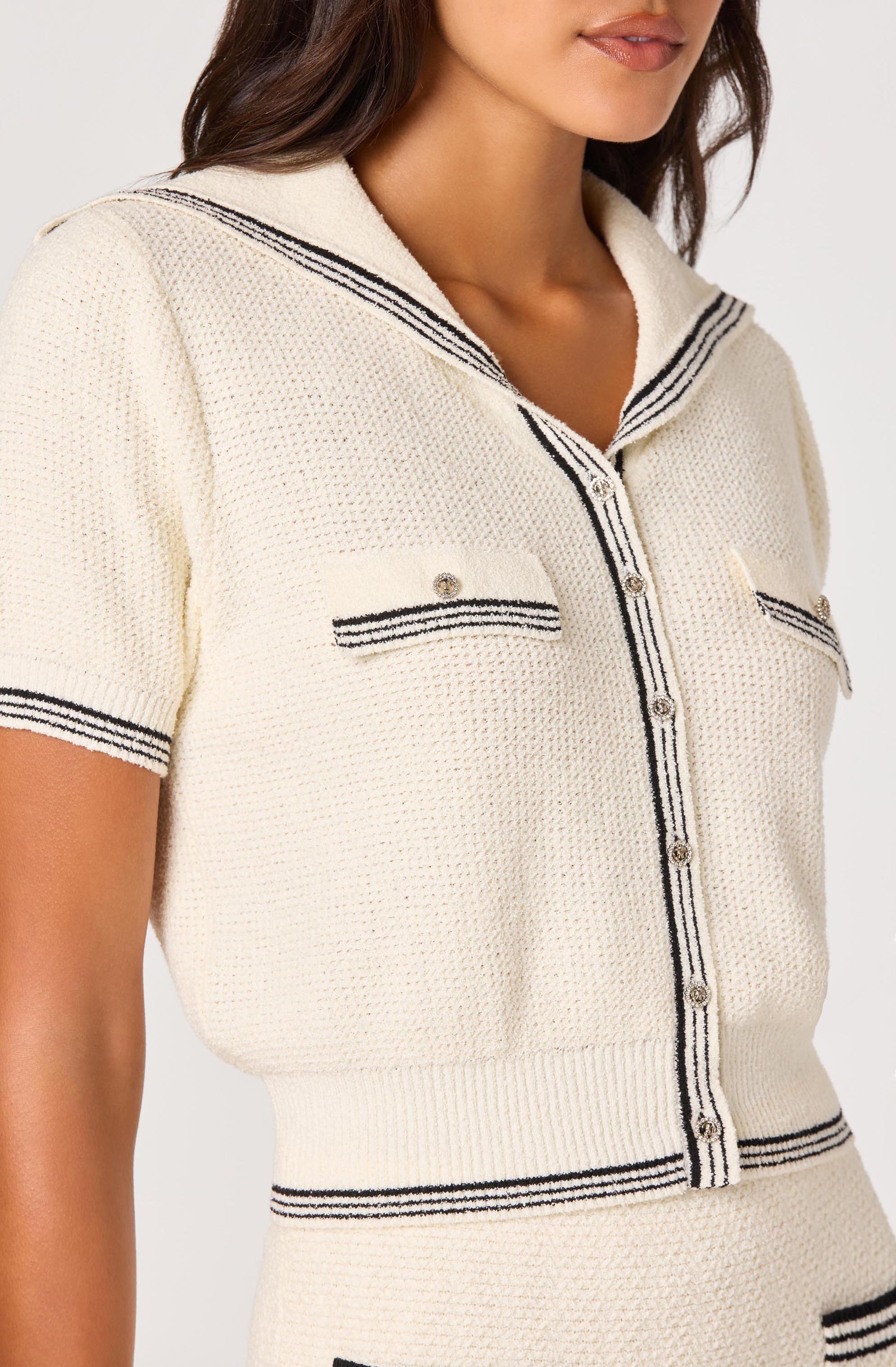 Dynasty Terry Knit Sailor Cardigan