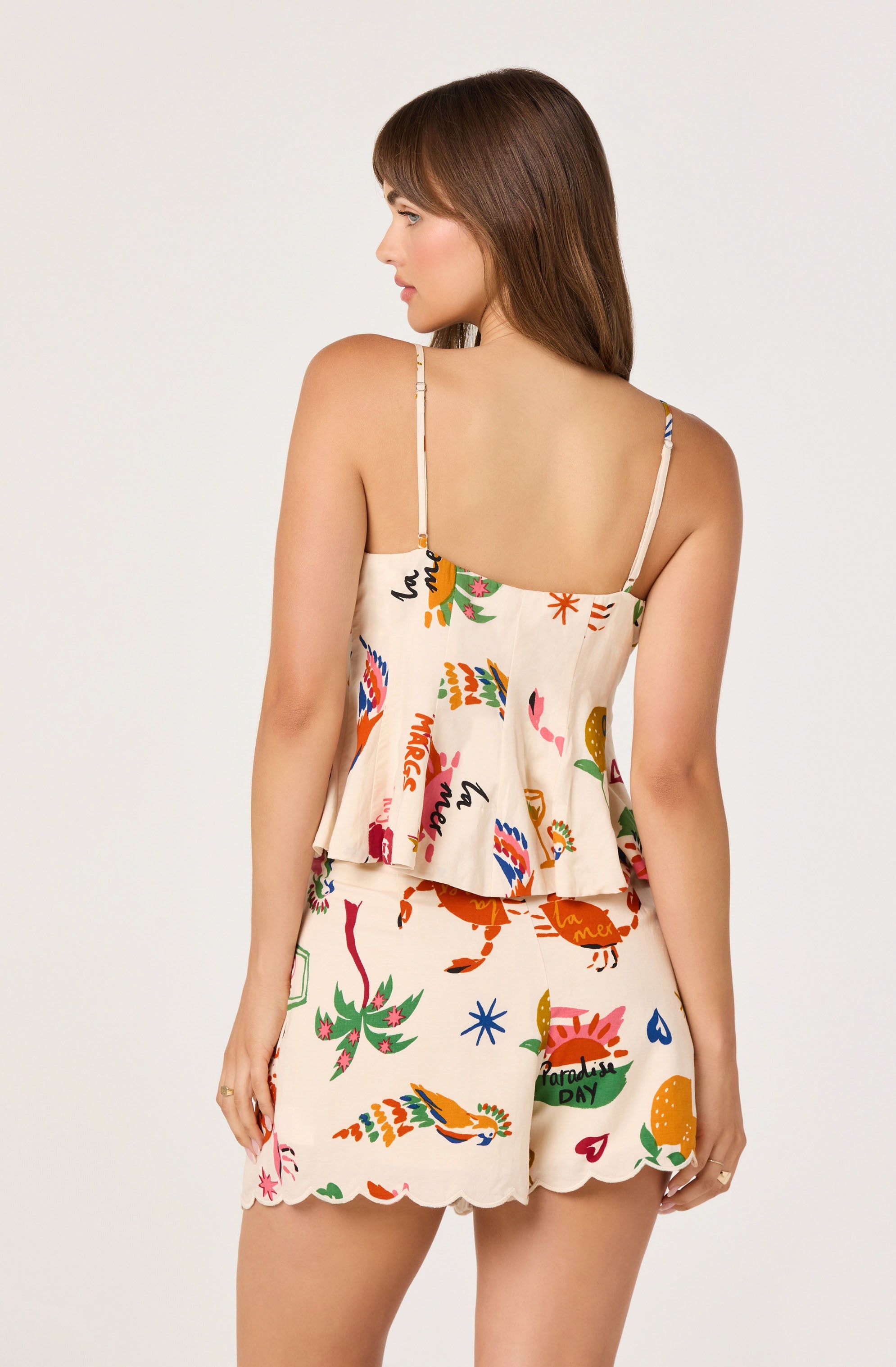 Alma Printed V-Neck Tank Top