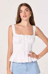 Jaci Bustier Peplum Top