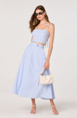 Azzura Striped Double Strap Crop Top