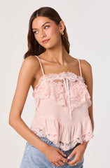 Cosette Ruffled Lace Trim Cami