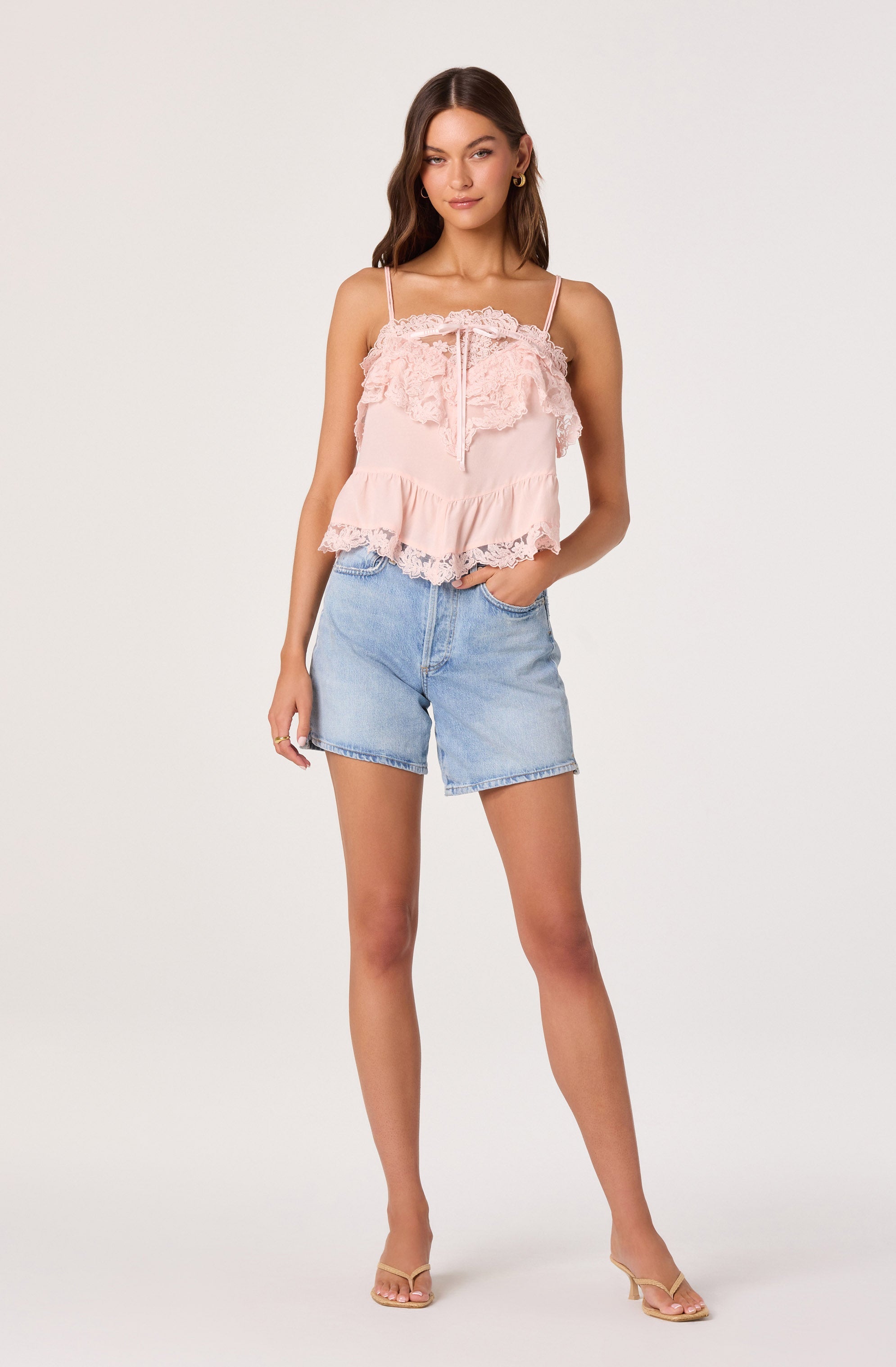 Cosette Ruffled Lace Trim Cami