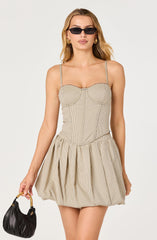 Chasity Houndstooth Bustier Top