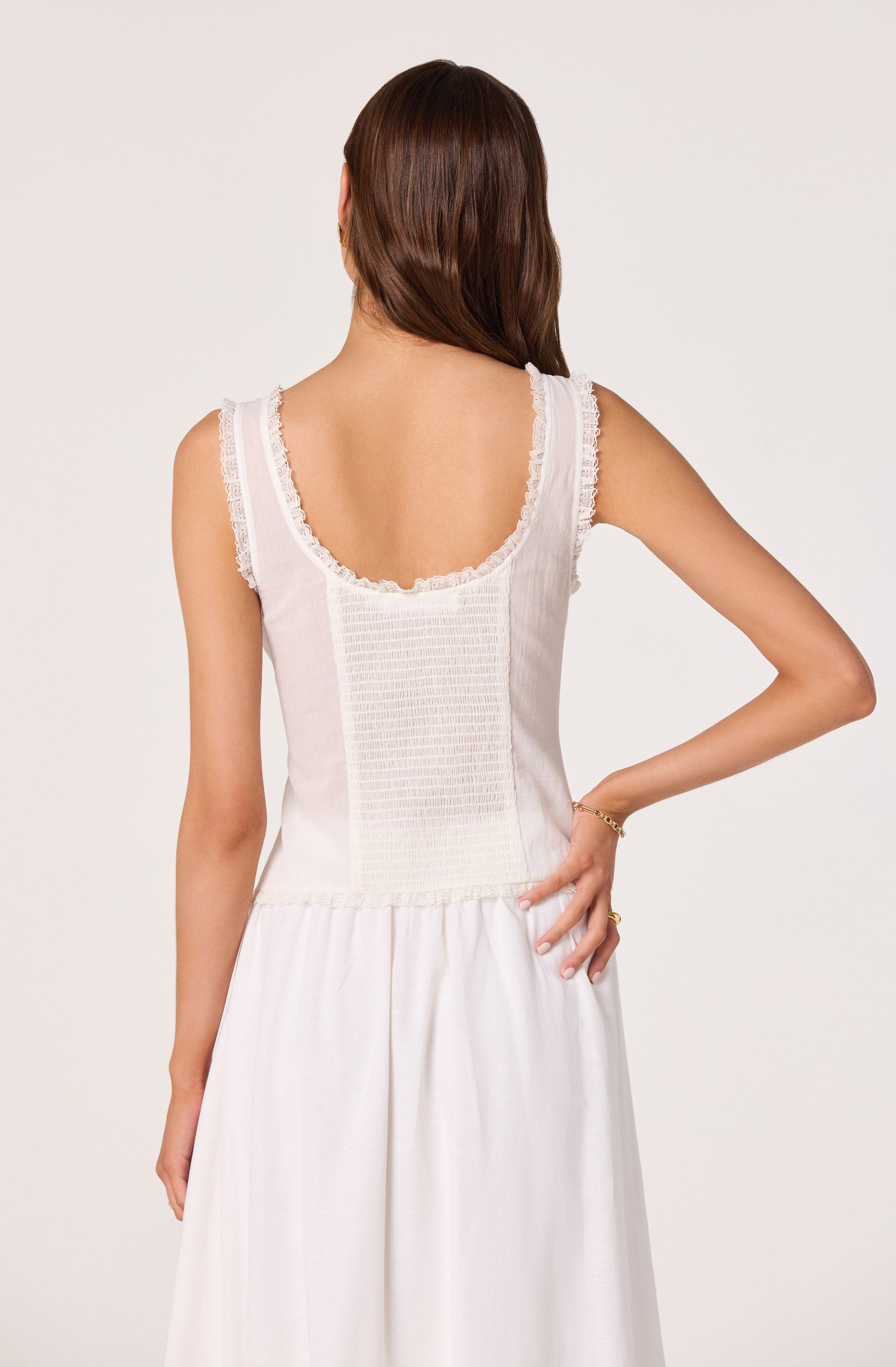 Carine Eyelet Lace Bustier Top