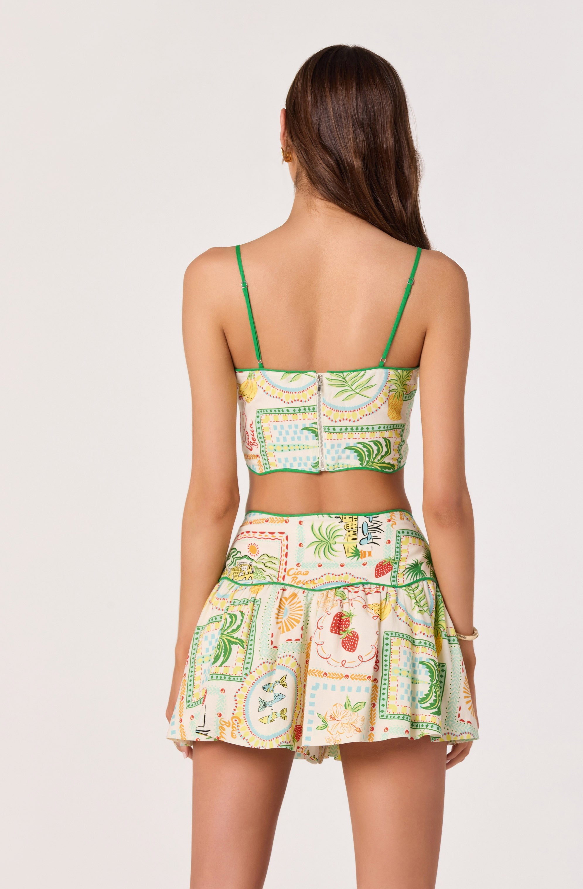 Heidi Novelty Print Crop Top
