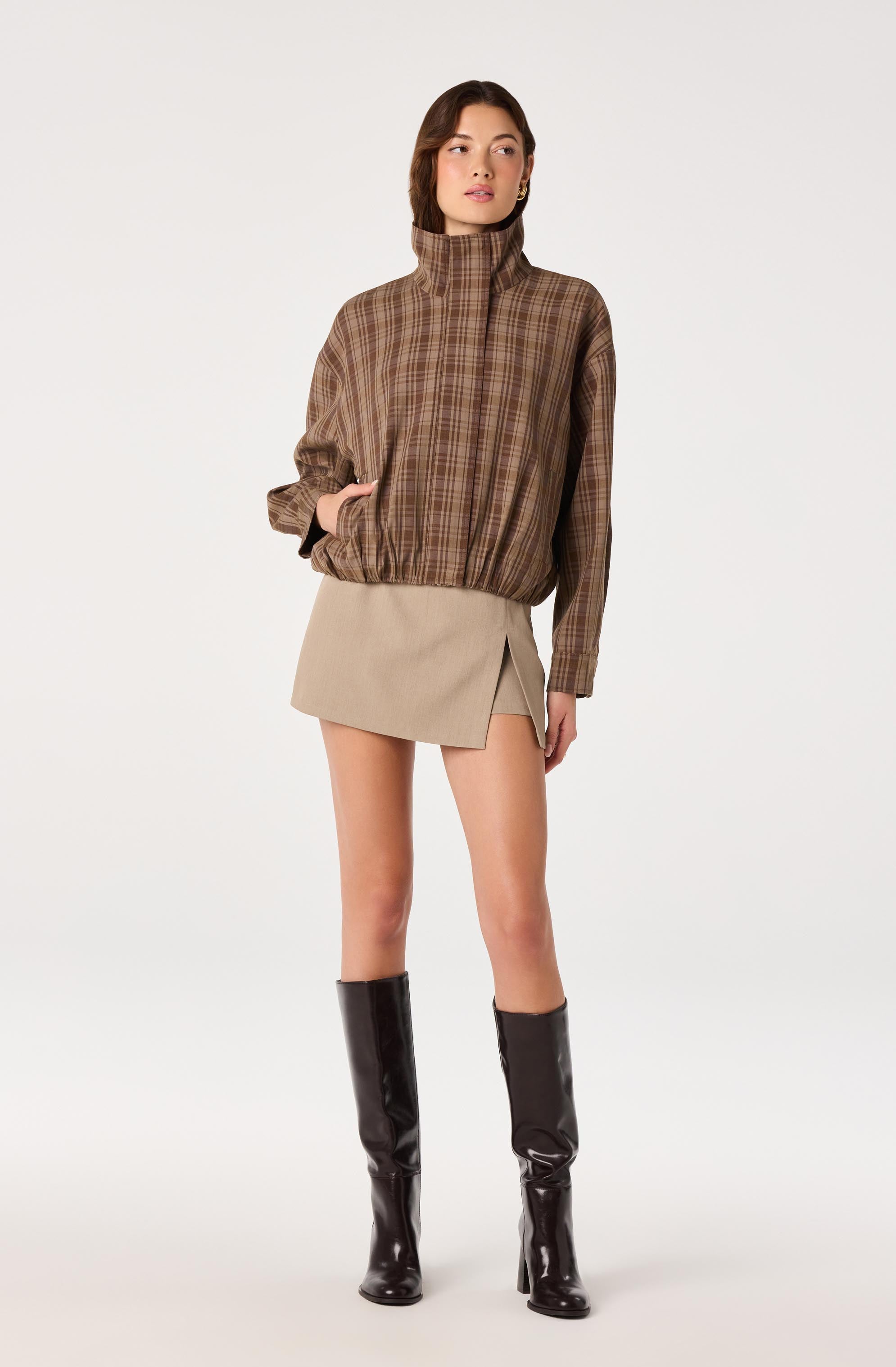 Cooper Funnel-Collar Bomber Jacket
