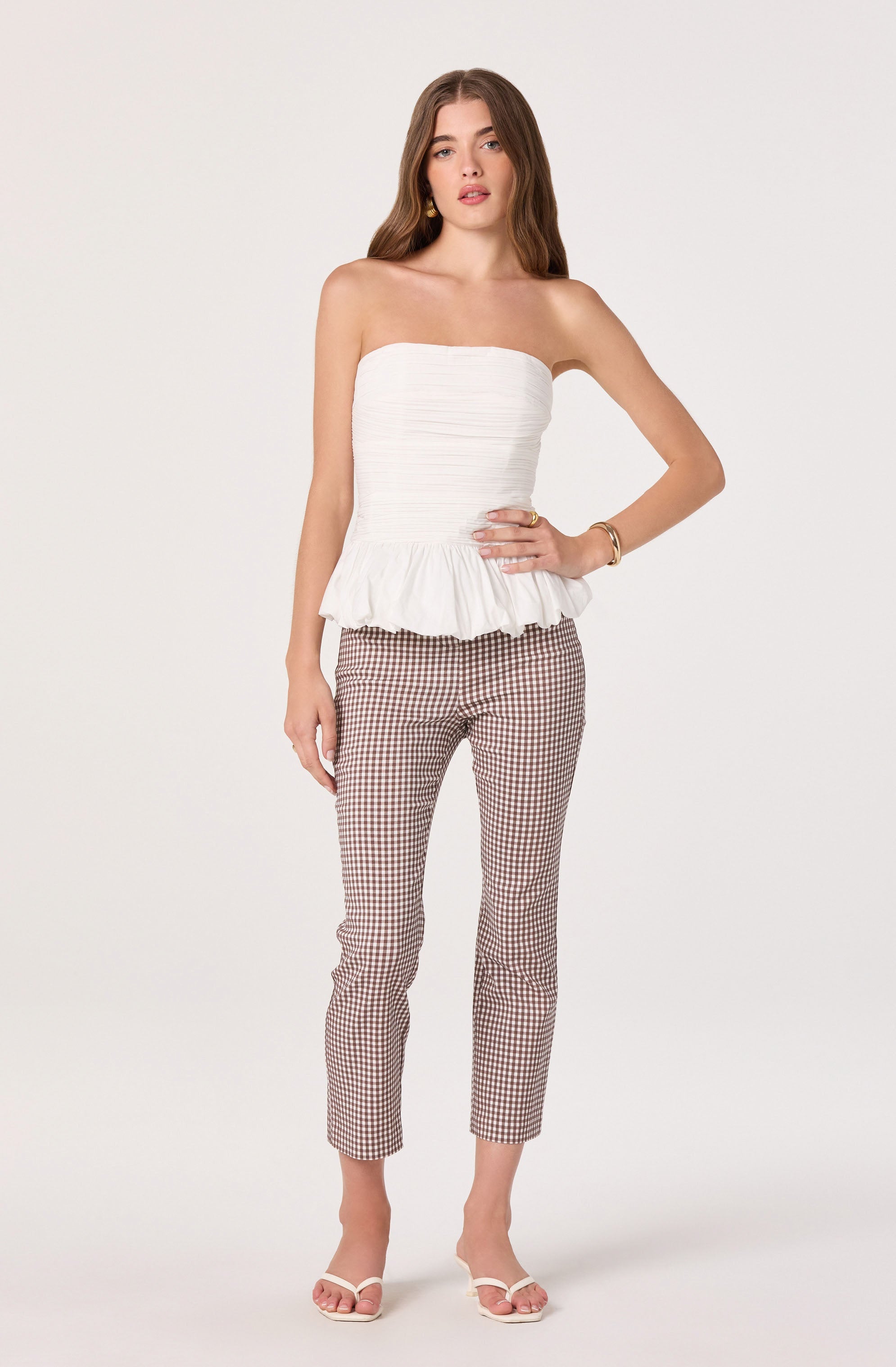 Ella Strapless Bubble Hem Top