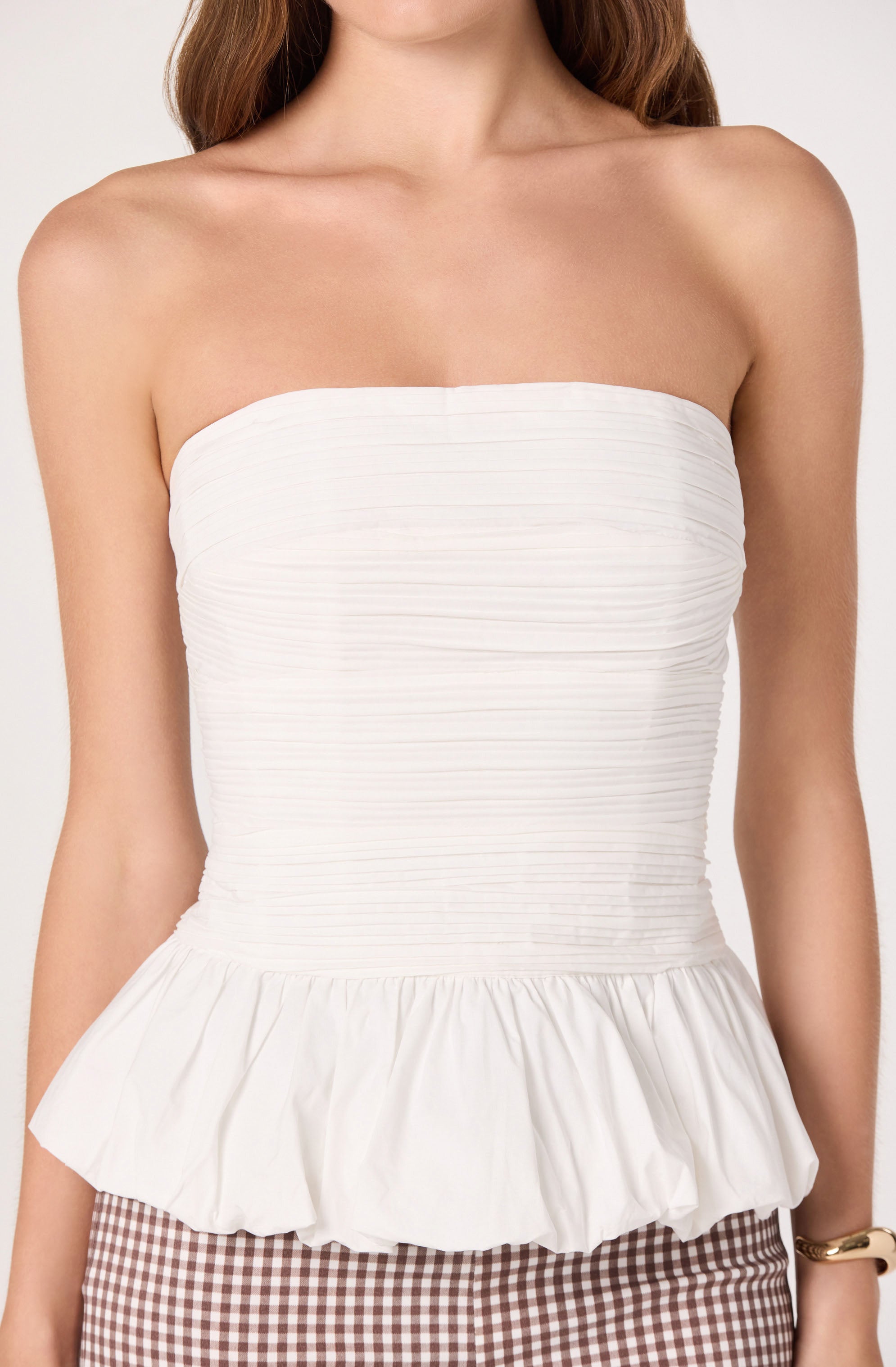 Ella Strapless Bubble Hem Top