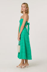 Eyelet tube dress
