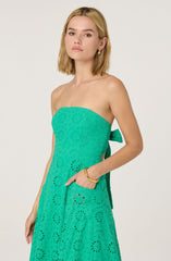 Eyelet tube dress