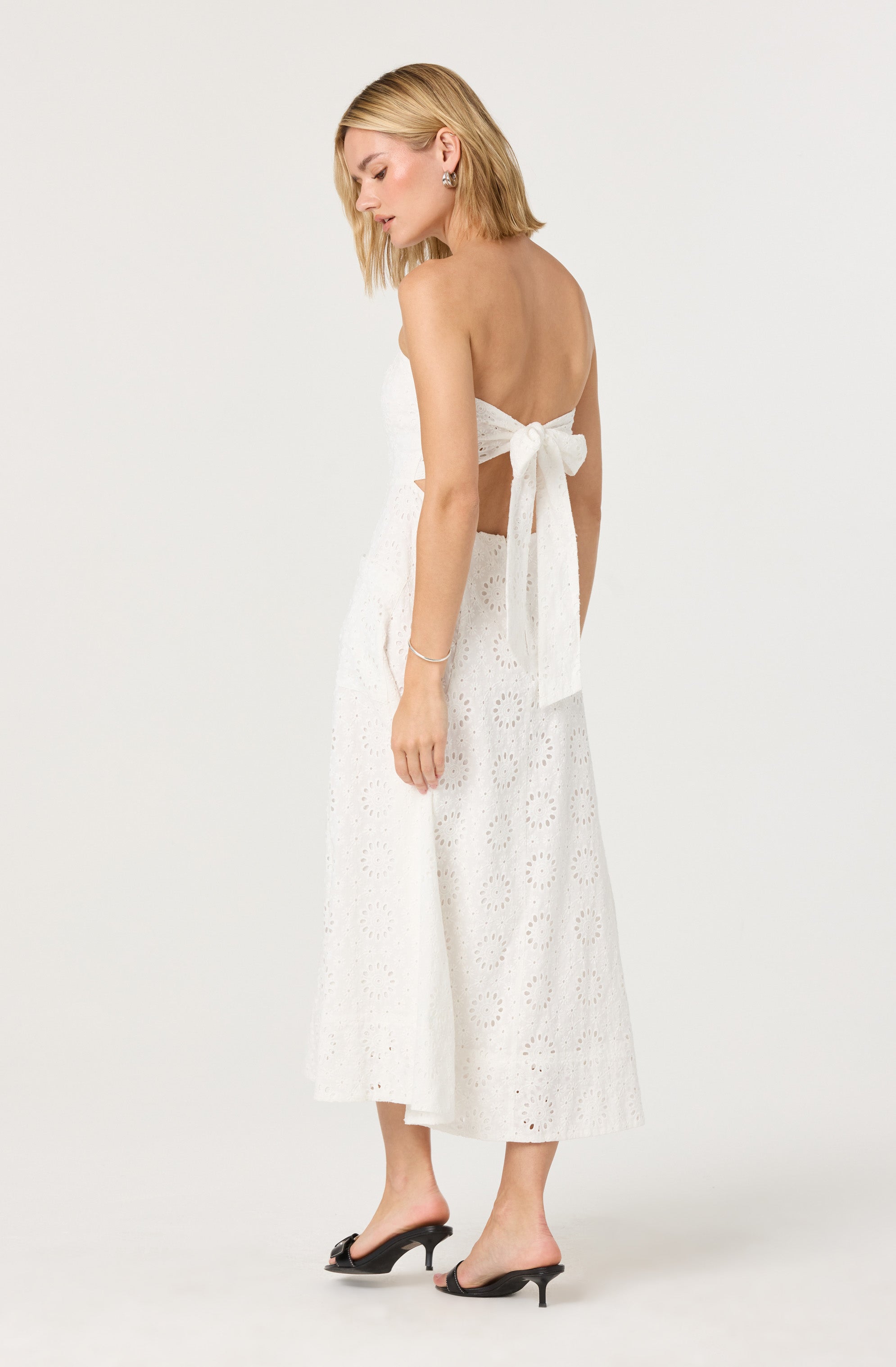 Eyelet tube dress
