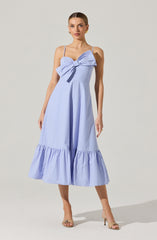Asymmetrical Bow Midi Dress