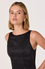 Jacquard Drop Waist Mini Dress