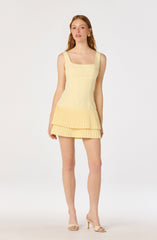 Jadah Layered Pleated Mini Dress