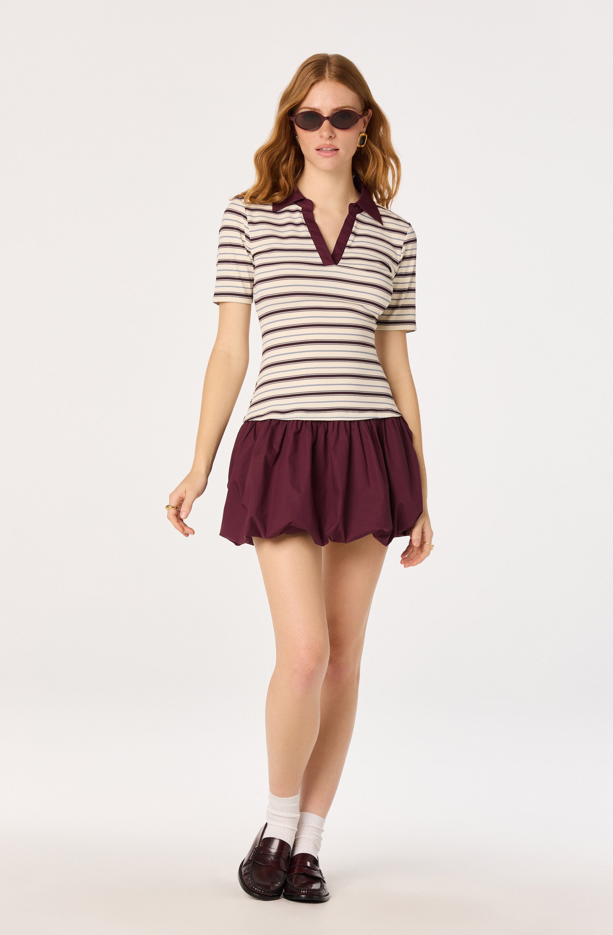 Emmalee Mixed Media Polo Dress